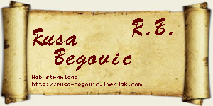 Rusa Begović vizit kartica